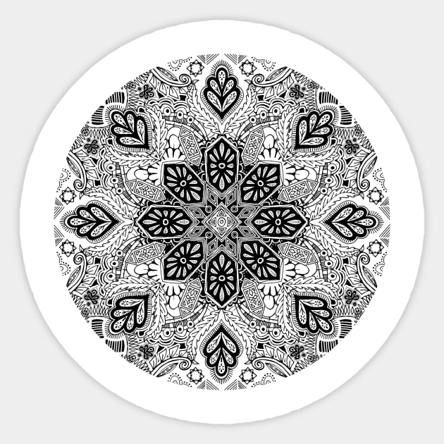 Gypsy Lace in Monochrome Sticker by micklyn